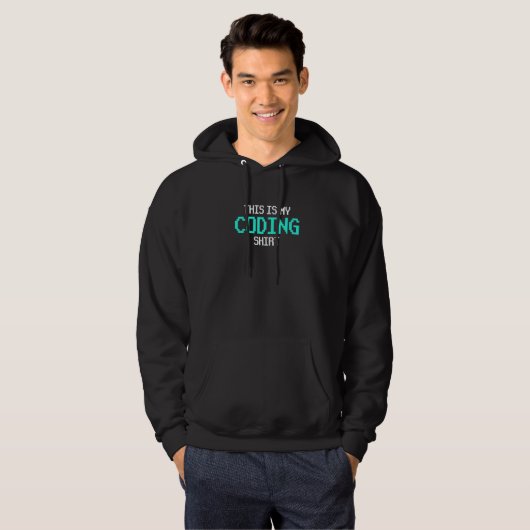 Dit is mijn computer met coderingscode nerd hoodie (Voorkant volledig)