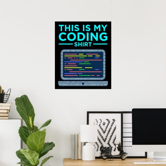 Dit is mijn computerprogrammeerprogramma voor code poster (Thuiskantoor)