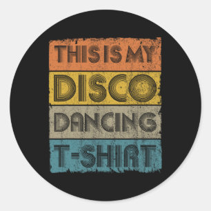Dit is mijn disco retro jaren '70 muziek dans 80 ronde sticker