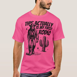 Dit is mijn eerste rodeo grappige Bigfoot-koe T-shirt