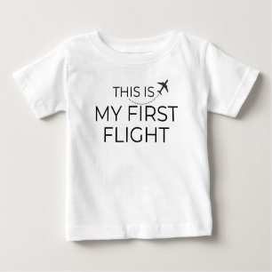 "Dit is mijn eerste vlucht" Baby T-Shirts minimali