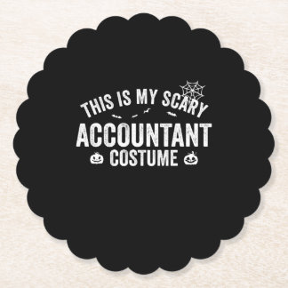 Dit is mijn enge accountant kostuum Halloween cade Kartonnen Onderzetters