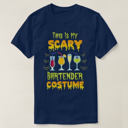 Dit is mijn enge Bartender Costume Halloween Barte T-shirt (Design voorkant)