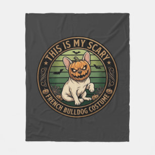 Dit Is Mijn Enge Franse Bulldog Kostuum Halloween Fleece Deken