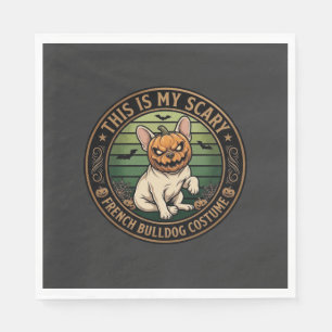 Dit Is Mijn Enge Franse Bulldog Kostuum Halloween Servet