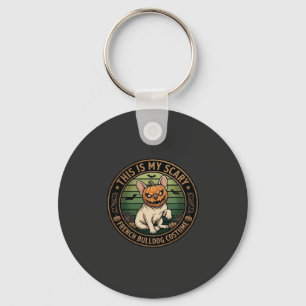 Dit Is Mijn Enge Franse Bulldog Kostuum Halloween Sleutelhanger