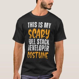 Dit is mijn enge full stack ontwikkelaar Funny Hal T-shirt