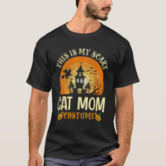 Dit is mijn enge kat moeder kostuum Halloween voor T-shirt