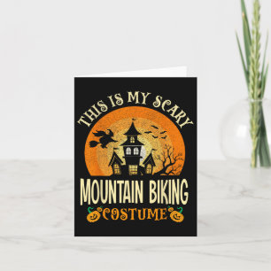 Dit is mijn enge mountainbikekostuum Halloween Kaart