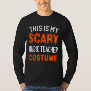 Dit is mijn enge muziekleraar kostuum grappig Hall T-shirt
