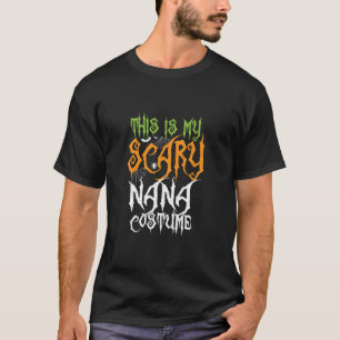Dit is mijn enge Nana kostuumfamilie Halloween T-shirt