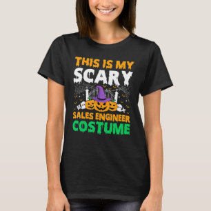 Dit is mijn enge salesingenieur kostuum Halloween T-shirt