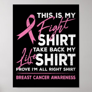 Dit is mijn felle borstkanker roze ribb poster