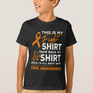 Dit is mijn Fight RSD CRPS Awareness Oranje lint T-shirt