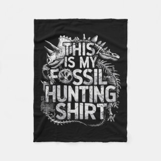 Dit is mijn fossielenjacht-Shirt Funny Paleontolog Fleece Deken