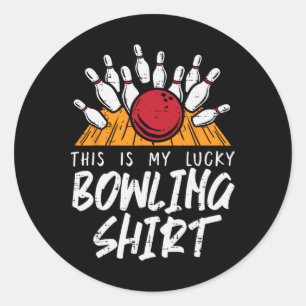 Dit is mijn gelukkige bowling Shirt bowler speler Ronde Sticker