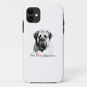 Dit is mijn gelukkige gezicht Bullmastiff iPhone 11 Hoesje