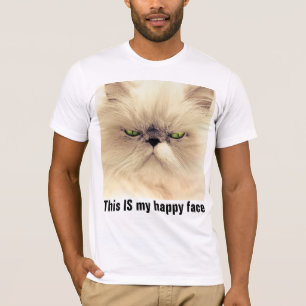Dit is mijn gelukkige gezicht, grumpy Cat T-shirts