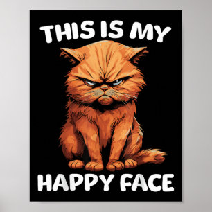 Dit Is Mijn Gelukkige Gezicht Kat Poster