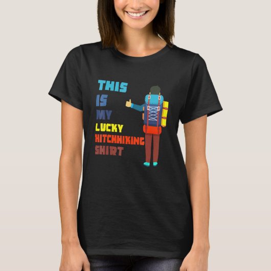Dit is mijn gelukkige liftontwerp backpacken uit t-shirt (Voorkant)