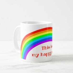 Dit is mijn gelukkige mok, regenboogkoffie-mok koffiemok