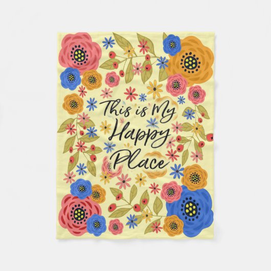 Dit is Mijn Gelukkige Plaats Fleece Deken (Voorkant)