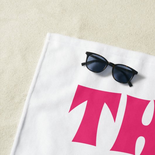 Dit is mijn gelukkige plek! Fun Typografie Strandlaken (In situ)