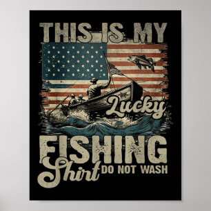 Dit Is Mijn Geluks Vis T-shirt Niet Wassen Vissen Poster