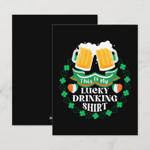 Dit is mijn geluksdrinken bier St. Patrick's Day Feestdagenkaart
