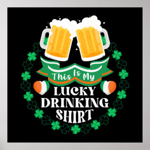 Dit is mijn geluksdrinken bier St. Patrick's Day Poster