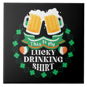 Dit is mijn geluksdrinken bier St. Patrick's Day Tegeltje