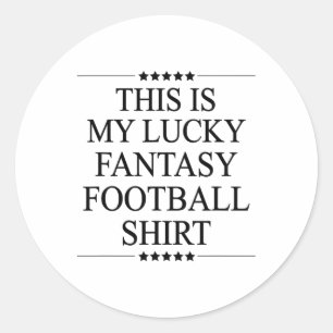 Dit Is Mijn Geluksfantasie Voetbal T-Shirt Grappig Ronde Sticker