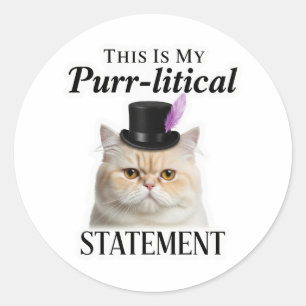 Dit is mijn Gesponnen-politieke uitspraak - Funny Ronde Sticker
