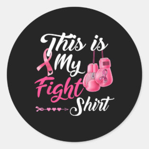 Dit is mijn gevecht tegen borstkanker Fighter Beli Ronde Sticker