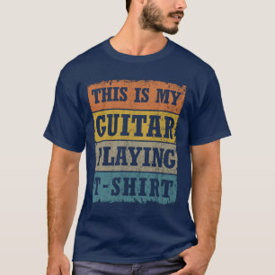 Dit is mijn gitaar die T-shirt retro muziek speelt