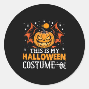 Dit is mijn grappige pompoen Halloween kostuum Ronde Sticker