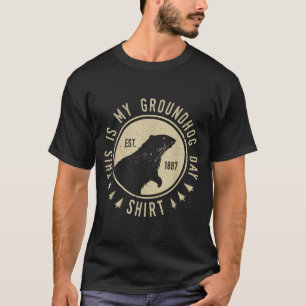 Dit Is Mijn Groundhog Day Woodchuck Liefhebbers Ma T-shirt