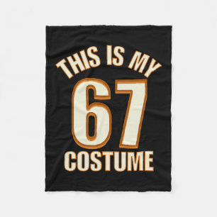 Dit is mijn Halloween 67 kostuum lui Brainrot Meme Fleece Deken