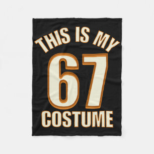 Dit is mijn Halloween 67 kostuum lui Brainrot Meme Fleece Deken