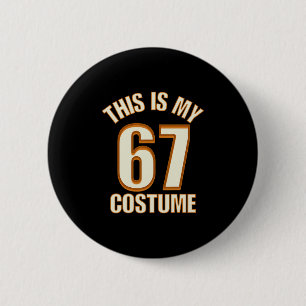Dit is mijn Halloween 67 kostuum lui Brainrot Meme Ronde Button 5,7 Cm