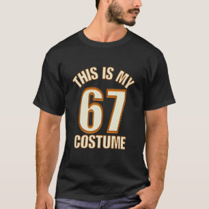 Dit is mijn Halloween 67 kostuum lui Brainrot Meme T-shirt