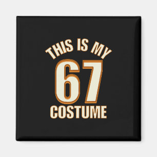 Dit is mijn Halloween 67 kostuum luie Brainrot Mem Magneet