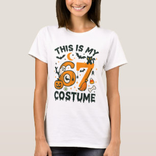 Dit is mijn Halloween 67 kostuum meme zeggen 6 7 N T-shirt
