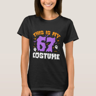 Dit is mijn Halloween 67 kostuum nummer 6 7 meme S T-shirt