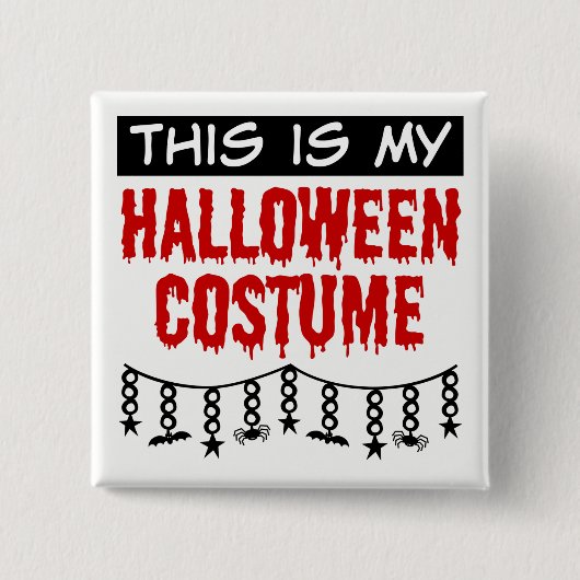 Dit is mijn Halloween Costume Spiders Bats Vierkante Button 5,1 Cm (Voorkant)