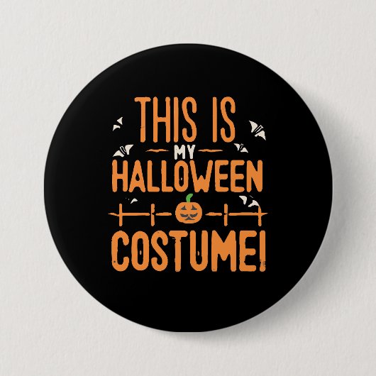 Dit is mijn halloween kostuum ronde button 7,6 cm (Voorkant)