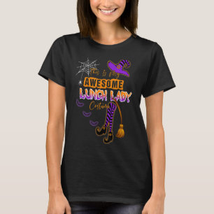 Dit is mijn halloween Lunch Lady Costume Cafeteria T-shirt