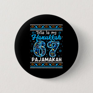 Dit Is Mijn Hanukkah 67 Pajamakah Voor Joodse Chri Ronde Button 5,7 Cm
