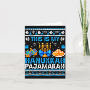 Dit Is Mijn Hanukkah Pajamakah Lelijke Chanukah Jo Kaart