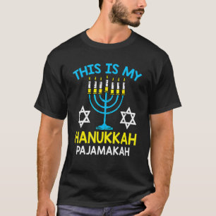 Dit is mijn hanukkah Pajamakah Menorah Chanukah Je T-shirt